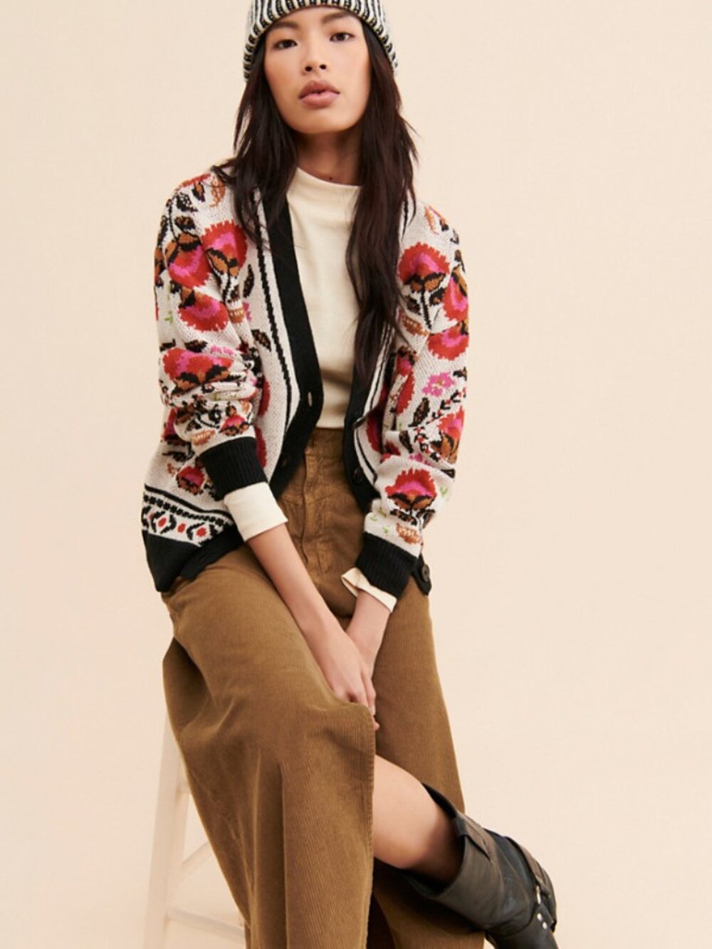 Farm Rio Palms Paradise Needlepoint Cardigan (Sold Out Online)